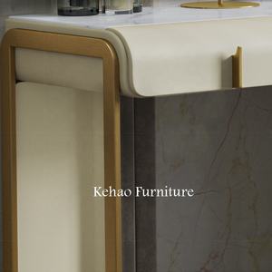 Coiffeuse de luxe en acier inoxydable, style moderne, avec meuble et <span class=keywords><strong>miroir</strong></span>, table de toilette, meuble de chambre à coucher - Product Image 6