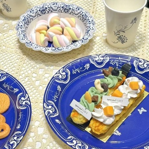 <span class=keywords><strong>Assiette</strong></span> en Papier Ronde Écologique 7,5 po « Porcelaine Bleue et Blanche » <span class=keywords><strong>Bleu</strong></span> Foncé, Vaisselle <span class=keywords><strong>Jetable</strong></span> Saine pour Fêtes et Réceptions - Product Image 6