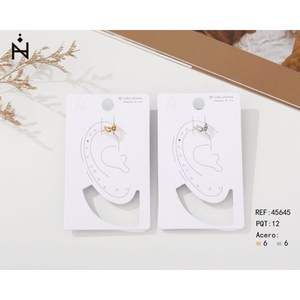 Pendientes de clip con forma de alas, tono dorado y plateado, 6 mm, joyería de moda para mujer, regalo, estilo moderno - Product Image 1