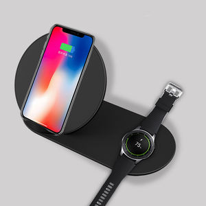 Snelladen <span class=keywords><strong>2</strong></span>-In-1 <span class=keywords><strong>3</strong></span>-In-1 Draadloze Oplader Standaard Opvouwbare Houder Eu/Us Sockets Power Bank Telefoon Horloge Oplader Auto 'S Desktop - Product Image 2
