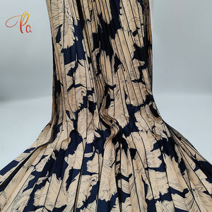 <span class=keywords><strong>Tessuto</strong></span> Plissettato in Chiffon 100% Poliestere Tinta Unita Stampata Leggera per Abiti Estivi da Ragazza - Product Image 1