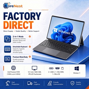 CoreNest Laptop 2 en 1 de 14 Pulgadas, Intel 12.ª Gen. N100 Quad Core, 16GB DDR5 RAM, Pantalla Táctil IPS, Windows 11 Business - Product Image 1