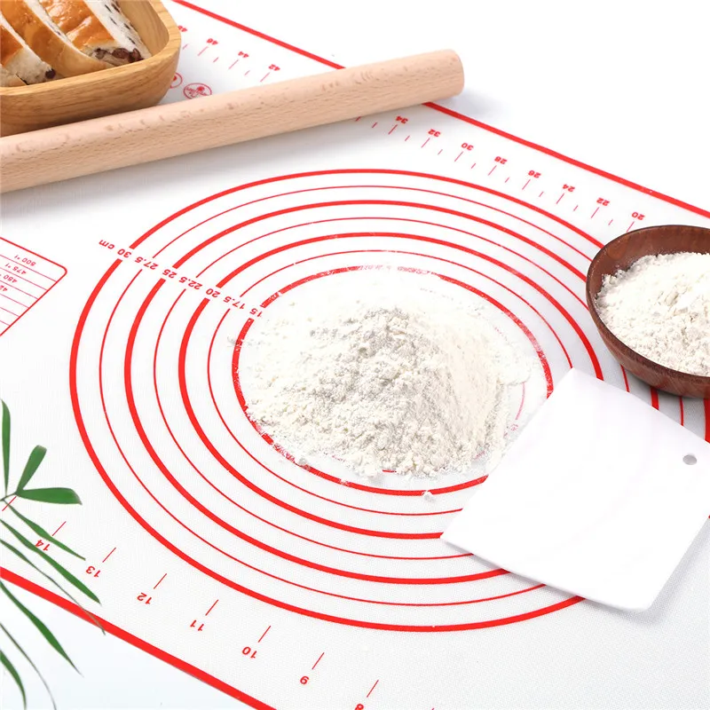 Food Safe Microwave Non Stick Reusable Non Slip Pastry Mat Silicone Baking Mat With Measurement
