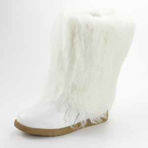 Stivali da Neve di Alta Qualità in Pelliccia Sintetica di Agnello, Morbidi e Caldi Stivali <span class=keywords><strong>Invernali</strong></span> <span class=keywords><strong>Bianchi</strong></span> per Donne - Product Image 3