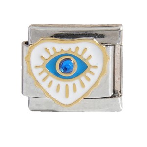 Gold Interlocking Charm Bracelet With 12 Creative Charms Fashion Jewelry Stainless Steel Plated DIY Accessory For Women - Product Image 5