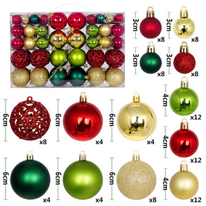 Fournitures de décoration de Noël 2024 décoration de boule de Noël 100 pièces or ornements d'arbre suspendus de Noël pendentif de fenêtre - Product Image 1