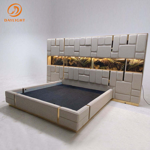 Reclining Sleeping Boxspring Space Saving Wood Carving Relaxing Strong <strong>Bed</strong> - Product Image 4