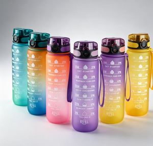 Custom Logo Popular Gym Sports Clear Plastic Water Bottle With Time Marker Measurements for Adults - Product Image 4