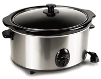 Mijoteuses Électriques Domestiques 3.5L 4.5L 6L 8L avec Couvercle en Verre Trempé Automatique 240W 320W en Acier Inoxydable