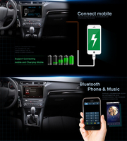 Autoradio universel 2-DIN de haute qualité (Android 10, écran IPS 10 pouces) avec appels mains libres Bluetooth et Wi-Fi
