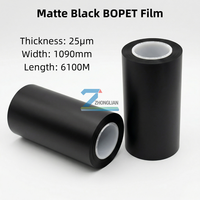 Película BOPET Negra Mate para Troquelado y Revestimiento de Cintas Adhesivas - Fácil Perforación, Sin Rebabas para Juntas y Cintas Industriales