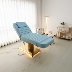 Perlengkapan Salon Kecantikan Modern, Alas Emas, Tempat Tidur Pijat Multifungsi Elektrik yang Dapat Disesuaikan - Product Image 2