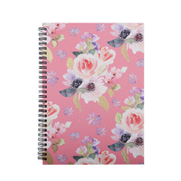 Cuaderno Espiral de Tapa Dura con Hojas Sueltas y Diseño Floral, Personalizable, Tamaño A5/A6, para Estudiantes