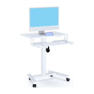 Station de travail à hauteur réglable pour ordinateur portable à domicile avec roulettes et <span class=keywords><strong>plateau</strong></span> pour clavier - Product Image 6