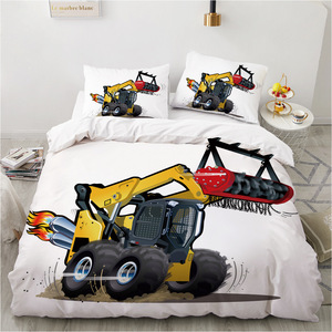 Set di Biancheria da Letto per <span class=keywords><strong>Bambini</strong></span> in 3 Pezzi, Stampa Digitale 3D con Motivi Animali, Cotone Ecologico Tessuto 200TC, <span class=keywords><strong>Copriletto</strong></span> da Esportazione - Product Image 1