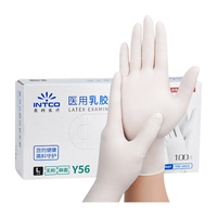 Guantes de Examen Quirúrgico Desechables Intco Directo de Fábrica, Material de Látex, Estériles, Sin Polvo, Puño Elástico, Flexibles y Duraderos