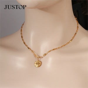 Joyería Llamativa Unisex, Colgante de Estrella, Cadena de Eslabones, Collar de Fiesta, Nuevo Diseño de Moda, Acero Inoxidable PVD de Oro de 18K - Product Image 6