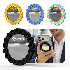 Nouveau design, miroir selfie double face en silicone à ventouse pour caméra arrière, miroir convexe mince pour tous les smartphones, <span class=keywords><strong>photographie</strong></span> - Product Image 2