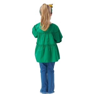 Ropa coreana a la moda para niñas, camisa de manga larga con volantes de princesa, pantalones de campana, pantalones vaqueros, conjuntos de ropa de 2 piezas para niñas - Product Image 2