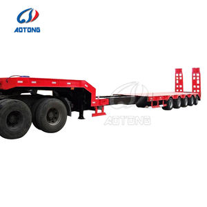 Semi-remorque à plateau bas robuste, conception à deux lignes et quatre essieux, haute résistance pour le <span class=keywords><strong>transport</strong></span> d'équipements lourds - Product Image 5