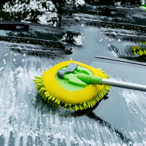 Chenille pel pembersih mobil serat mikro, kepala pel pembersih pencuci mobil serat mikro putar dapat dilepas - Product Image 2