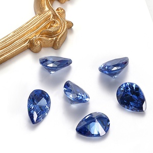 50 pezzi all'ingrosso Custom 7*10mm lucidato goccia cubica Zirconia pietre per fai da te creazione di gioielli pera gemma di moda gioielli per il corpo - Product Image 3