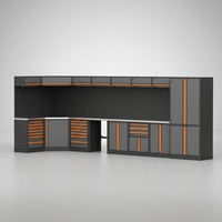 Gabinete de Almacenamiento de Herramientas para Garaje, Sistema Modular para Taller, Banco de Trabajo de Acero Resistente, OEM/ODM/OBM, Capacidad de Carga de 500 kg, Personalizable