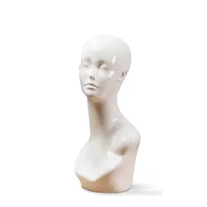 Female Head Mannequin without shoulder Model For Display Hat Scarf Hair Wig