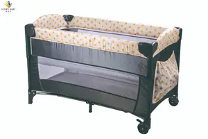 휴대용 독특한 아기 침대 침대 플레이 펜 침대 봄퍼 3 1 아기 침대