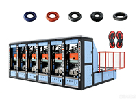 Machine de moulage par injection de caoutchouc KT-8586 6 stations pour la fabrication de semelles et de chaussures en caoutchouc