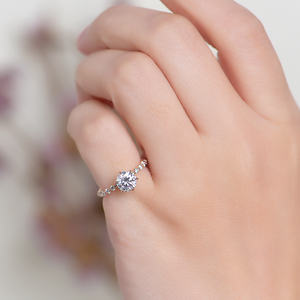 Anillo de Oro Rosa de 10K Kuololit 585 Personalizado para Mujer, Anillo de Plata Sólida 925 con Moissanita Ovalada de 1.5CT y Banda de Eternidad a Juego - Product Image 4