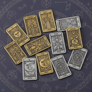 Luxe Metalen Blanco Orakel Goud Gepersonaliseerd Engels Kerst Universele Hoge Kwaliteit Grappige Artistieke Schattige Nieuwe Dek Tarotkaart - Product Image 1