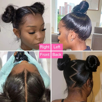 Perruques de cheveux brésiliens bruts perruques de cheveux brésiliens sans colle perruques de cheveux humains pré plumés pré coupés Hd dentelle frontale perruque droite à vendre