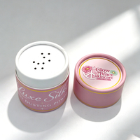 Envase de Polvo Compacto con Logotipo Personalizado, Envase Cosmético, Tarro Biodegradable, Tubo de Cartón Redondo con Tapa Dosificadora