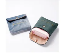Mini sac à cosmétiques Portable à la mode, sac de rangement de tampons mignons pour filles, pochette de maquillage pour serviettes hygiéniques
