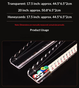 Support de Mahjong américain en acrylique transparent avec poussoir magnétique pour tuiles de Mahjong - Product Image 4