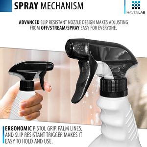 Bouteille pulvérisateur en plastique HDPE noir personnalisée de 500 ml avec pistolet pulvérisateur pour le nettoyage ménager, l'alcool, les détergents, les liquides chimiques, l'emballage - Product Image 3