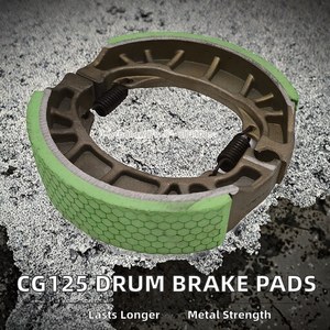 Plaquettes de frein à tambour avant et arrière pour moto de rue semi-métalliques YXRZ neuves, CG125, avec garantie de 12 mois - Product Image 2