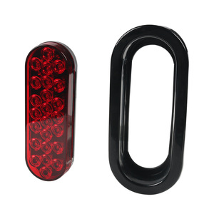 <b>Led</b> Oval Trailer Tail <b>Light</b> 12V 24LED <b>Red</b> Lens Universal Fit For Truck RV Cargo Van - Product Image 3