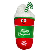 Nouveau jouet en peluche pour chien de haute qualité, couineur, en forme de coup de glace de Noël et de flocon de neige de Noël