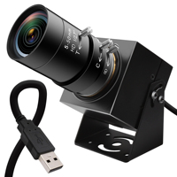 Caméra USB à obturateur global 1080P 90fps avec zoom 10X et objectif à mise au point variable manuelle 5-50mm AR0234 pour l'imagerie industrielle en gros plan