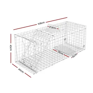 Grand piège à animaux vivants, <span class=keywords><strong>cage</strong></span> en fil métallique, pour opossum, <span class=keywords><strong>rat</strong></span>, chien errant, renard, chat - Product Image 1