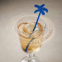 Agitateur à cocktail en plastique robuste de qualité commerciale, durable, épais et renforcé pour bar, café, restaurant