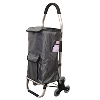 Dolly — sac de courses pliable, chariot de supermarché extérieur en aluminium à roulettes, service pour épicerie et blanchisserie, escalier