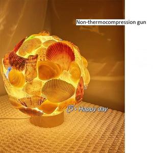 Lampe de chevet créative DIY en forme de coquillage rond pour chambre et bureau – Application domestique durable - Product Image 6
