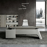 Bureau de direction en bois de luxe en forme de L et chaise de bureau de PDG avec armoire de rangement - Mobilier de bureau moderne pour la maison ou le bureau commercial