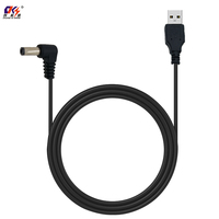 Cable de Carga USB Personalizado OEM, Conector USB Macho a Ángulo Recto de 90 Grados, 5.5*2.5mm, 5.5*2.1mm, 4.0*1.7mm, 3.5*1.35mm