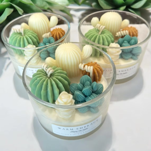 Vela Aromática Orgánica Hecha a Mano con Cera de Soya LANJO, Decoración para el Hogar con Diseño de Cactus y Suculentas, Larga Duración, Regalo para el Día del Padre y Acción de Gracias - Product Image 6