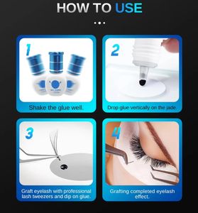 Toptan profesyonel 1S kuru gökyüzü bölge S + sıvı kirpik tutkal uzatma kore su geçirmez özel etiket yapıştırıcı tutkal - Product Image 5