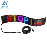 LEDIUP App Control Flexible Programmable Car LED Sign Display Digital LED Matrix Panel Customizable Led Display Led Sticker Car